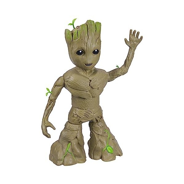 Marvel Studios I Am Groot Groove N Grow Groot, Figurine Interactive de 34 cm, Jouet de Super-héros