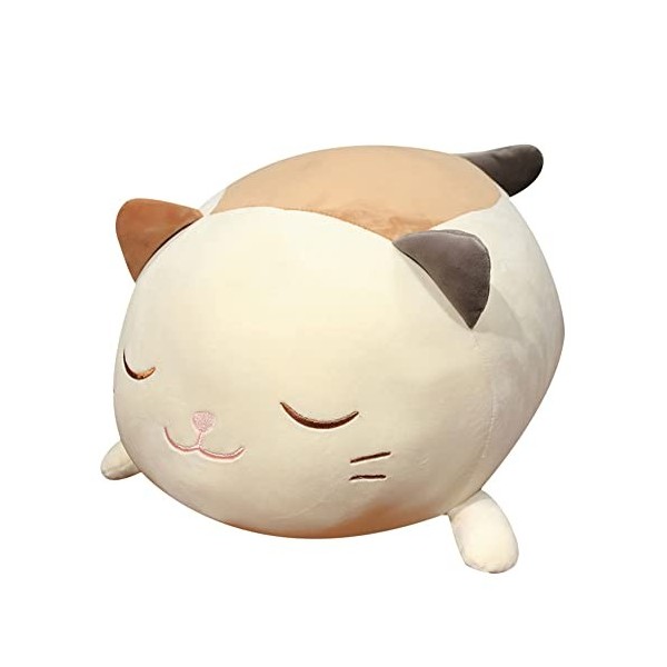 Chat en Peluche Jouet Oreiller，,Coussin Confort Coussins en Peluche pour Chat Poupées Danimaux Kawaii Mignon Peluche Chat po