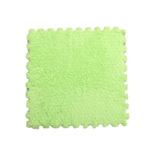 Tapis De Sol en Mousse Puzzle en Peluche, Carreaux De Tapis Carrés en Mousse à Emboîtement Doux, Tapis Moelleux pour Salon Et