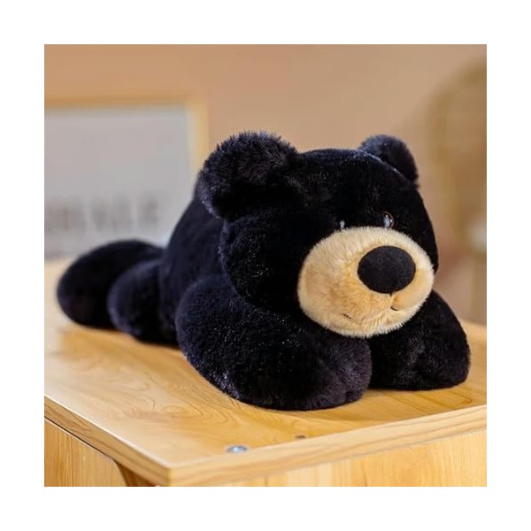 KiLoom Ours en Peluche Ours Noir Animal Crossing Logiciel Peluche Jouet poupée Oreiller Tissu Confortable Doux Chambre décora