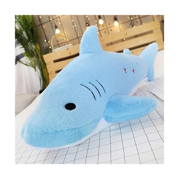 NOpinz Grande Taille Requin Peluche Jouet Oreiller Cadeau pour Enfants Cadeau d’Anniversaire Cadeau de Noël 100cm 3