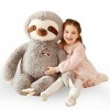 IKASA Grand Paresseux Animaux en Peluche Paresseux Géant Peluche Douce - Mignon Moelleux Doux Grosse Surdimensionnée Adorable