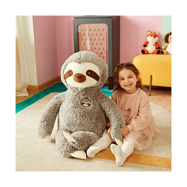 IKASA Grand Paresseux Animaux en Peluche Paresseux Géant Peluche Douce - Mignon Moelleux Doux Grosse Surdimensionnée Adorable