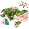 MorisMos Grand Requin Blanc en Peluche de 23 Pouces et 5 Animaux Marins en Peluche, Dont Une Pieuvre, Un Crabe, Une Tortue, U