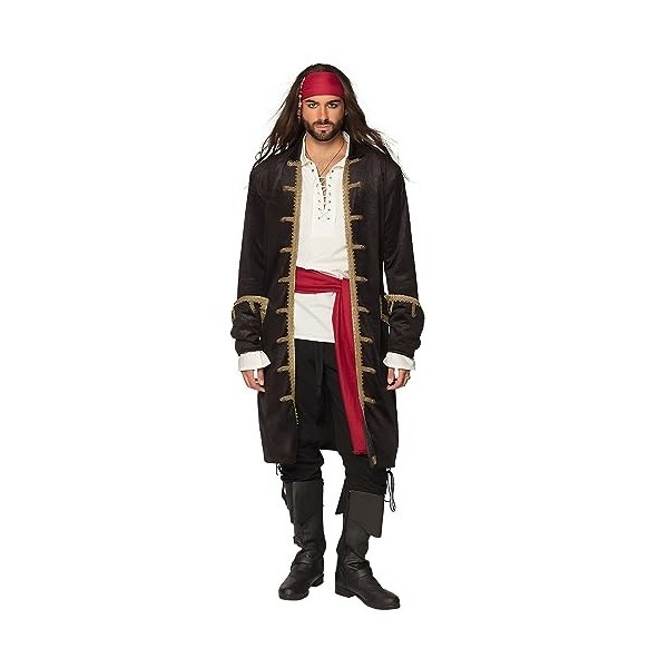 Veste de Pirate Homme Luxueuse, Taille XL – Élégante et Confortable, Idéale pour Soirées Costumées et Fêtes Thématiques