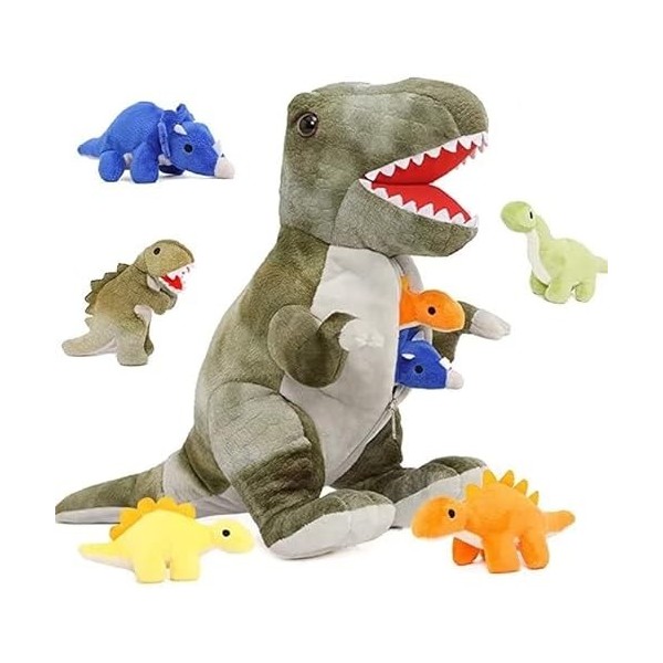 MorisMos Grand Requin Blanc en Peluche de 23 Pouces et 5 Animaux Marins en Peluche, Dont Une Pieuvre, Un Crabe, Une Tortue, U