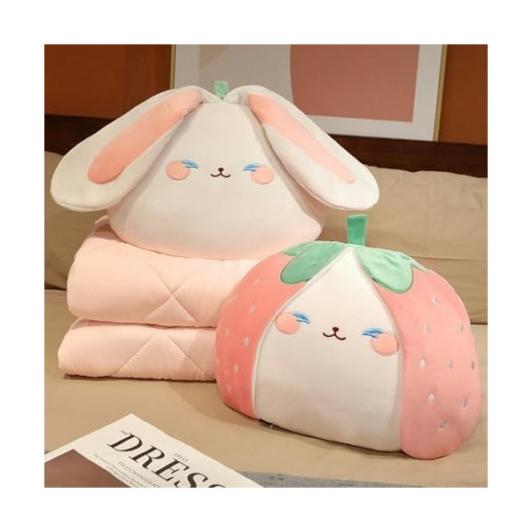 Carotte Créative Lapin Oreiller Peluche Jouet Peluche Doux Fraise Cactus Lapin Coussin De Sommeil Poupée Enfants Filles Migno