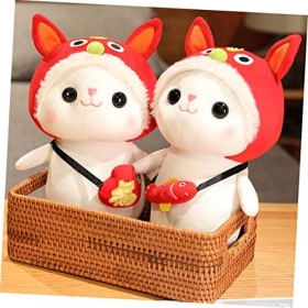 Toyvian 2 Pièces Poupée Lapin Jouet Lapin 2023 pour Enfants Jolie Figurine De Lapin Poupée De Mascotte De Lapin Oreiller Frai