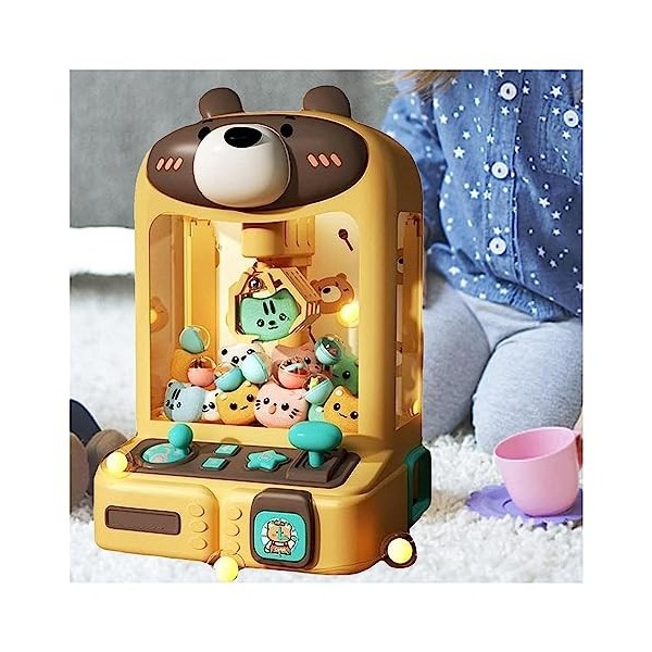 Alacritua Machine Attrape Bonbon Machine Attrape Bonbon avec 30 Peluches,10 Gashapons Jouet De Griffe pour Enfant Jouet De Gr