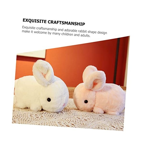 Toyvian 5 Pièces Lapin en Peluche Décor Chinois Jouet Enfant Décor pour Enfants Cadeaux pour Enfants Décoration Dintérieur J