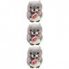 Toyvian 3 Pièces Poupée Marmotte Jouets pour Garçons Oreillers pour Bébés Oreillers pour Le Lit Peluches Jouet pour Garçons J