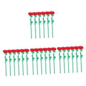 Totority 24 Pièces Rose en Peluche Meilleur Jouet Rose Fleur en Peluche De Remise des Diplômes De De Fées Jouet Fleur Cadeau 