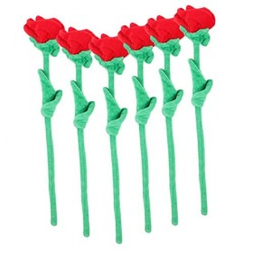 Totority 24 Pièces Rose en Peluche Meilleur Jouet Rose Fleur en Peluche De Remise des Diplômes De De Fées Jouet Fleur Cadeau 