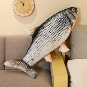 LfrAnk 3D Poisson Rouge Peluche Jouet en Peluche Animal Carpe Peluche Oreiller Créatif Canapé Coussin Coussin Cadeau Enfants 