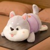 LfrAnk Mignon Husky Peluche Jouet Dessin animé Husky Chien Oreiller Doux en Peluche poupée canapé Coussin Enfants Cadeau 80cm