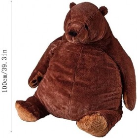 QWEN Peluche géante simulant Un Ours Brun, Jouets en Peluche Grand Ours Brun, Peluche Djungelskog Brun, Poupée en Peluche déc