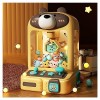 Machine à Pinces pour Enfants Machine a Bonbon avec Pince avec 30 Peluches,10 Gashapons Machine Attrape Bonbon Machine Attrap