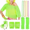 iZoeL Deguisement Annee 80 Femme Déguisement Halloween Accessoire Annee 80 Fluo Costume Annee 80 Disco 80 Tutu Sac Banane Ser