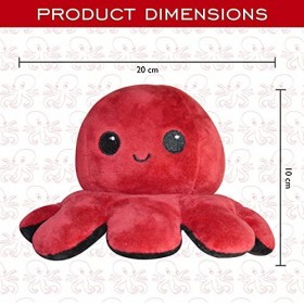 FASTEXX Peluche réversible en Forme de Pieuvre, exprimez Votre Humeur avec Notre Peluche Double Face en Forme de Pieuvre réve