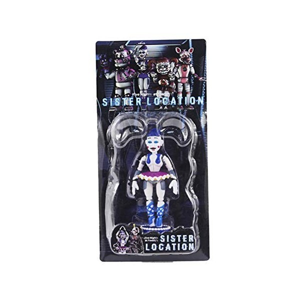 Lot de 5 figurines articulées Ni-ghts FNAF pour enfants – 14 cm FNAF Sister Location Pizzeria Simulateur daction avec lumièr