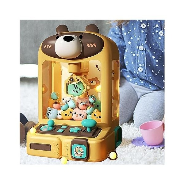 Machine à Pince Machine à Pinces pour Enfants avec 30 Peluches,10 Gashapons Machine à Pince Machine Attrape Bonbon Jeu Amusan