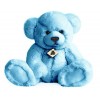 Histoire dOurs - Ours En Peluche - 35 cm - Bleu Indigo - HO2565