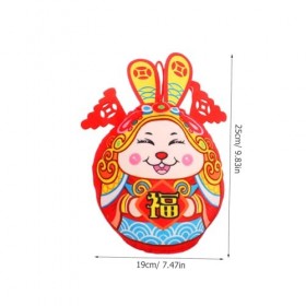 Totority 3 Pièces 2023 Peluche Lapin Poupée Lapin Chanceux Animaux en Peluche Jouet en Peluche Lapin du Zodiaque Jouet Mini A