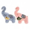 ibasenice 2 Pièces Poupée Bébé Éléphant Poupée en Peluche De Dessin Animé Jouets danimaux Moelleux Figurines danimaux en Pe