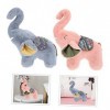 ibasenice 2 Pièces Poupée Bébé Éléphant Poupée en Peluche De Dessin Animé Jouets danimaux Moelleux Figurines danimaux en Pe