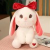 SaruEL Kawaii Longue Oreille Lapin Poupée Peluche Lapin Jouet Fille Mignonne Poupée Doux Câlin Jouet en Peluche Jouet Anniver