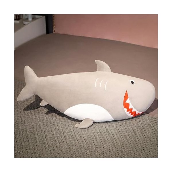 LfrAnk Requin Créatif Oreiller en Peluche Doux Matelas De Sol en Peluche Grande Taille Requin Jouet Mignon Garçon Cadeau De N