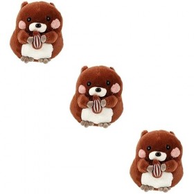Toyvian 3 Pièces Poupée Marmotte Poupée en Peluche Animaux Winnie Lanimal en Peluche Poupée en Peluche Hamster Jouet en Pelu