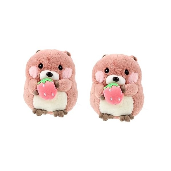 Toyvian 3 Pièces Poupée Marmotte Poupée en Peluche Animaux Winnie Lanimal en Peluche Poupée en Peluche Hamster Jouet en Pelu