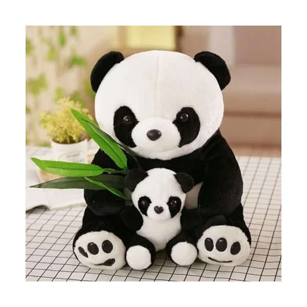 EacTEL Animaux en Peluche, Pandas en Feuille de Bambou, Poupées Panda, Poupées Panda, Peluches Douces, Cadeaux d’Anniversaire