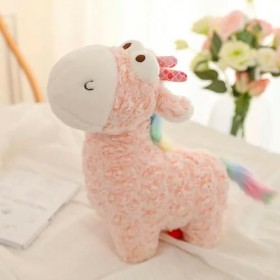 PaMut Mignon Girafe Peluche Coussin Arc en Ciel cerf poupée Peluche Jouet en Peluche Animal Peluche Jouet Fille Kawaii Cadeau