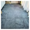 10 Pièces Tapis De Puzzle en Peluche Lavables Tapis De Sol en Mousse Carreaux De Moquette Antidérapant Imbriqués-Facile à Ass