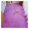 10 Pièces Tapis De Puzzle en Peluche Lavables Tapis De Sol en Mousse Carreaux De Moquette Antidérapant Imbriqués-Facile à Ass