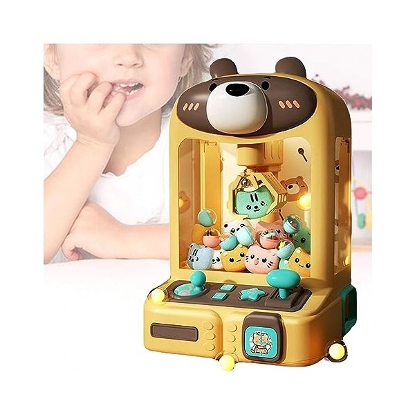 Alacritua Machine à Pinces pour Enfants Machine à Pinces pour Enfants avec 30 Peluches,10 Gashapons Machine Fete Foraine Mach