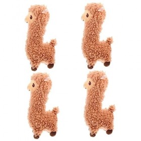 Abaodam 4 Pièces Peluche Alpaga Jouet Dalpaga Mignon Animal en Peluche Décor Dalpaga Animal en Peluche Lama Alpaga en Peluc