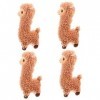 Abaodam 4 Pièces Peluche Alpaga Jouet Dalpaga Mignon Animal en Peluche Décor Dalpaga Animal en Peluche Lama Alpaga en Peluc