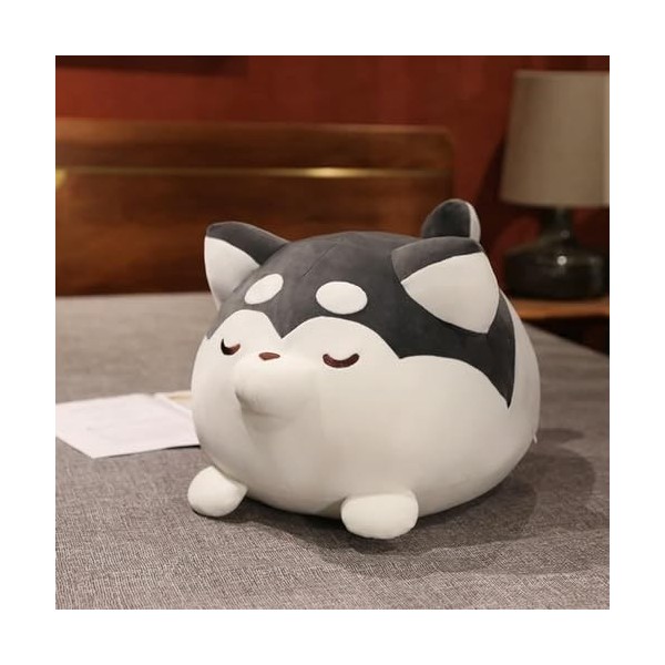 LfrAnk Kawaii Husky Peluche Jouet Mignon Animal Peluche Oreiller Peluche poupée Tapis de Couchage Fille Beau Cadeau d’Anniver