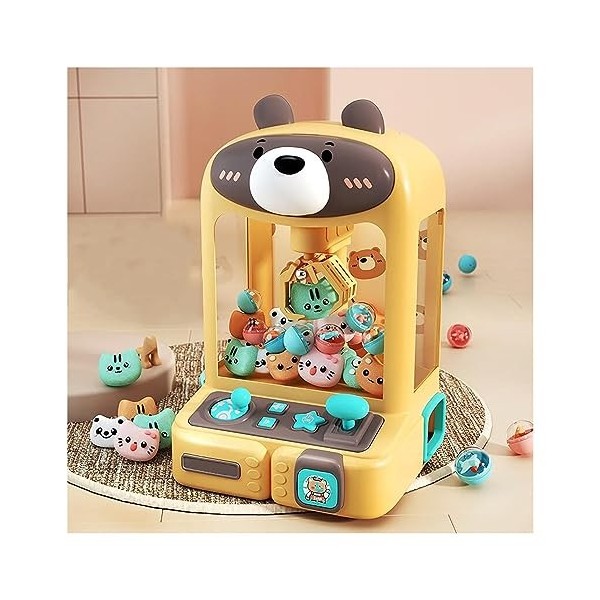 Alacritua Machine a Pince Fete Foraine Candy Grabber avec 30 Peluches,10 Gashapons Clip De Poupée pour Fille Machine à Griffe