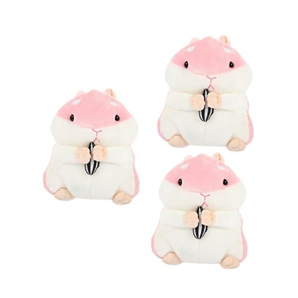 ibasenice 3 Pièces Jouet en Peluche Hamster Coussin Hamster Câlin en Peluche Peluches pour Hamsters Animal en Peluche Hamster