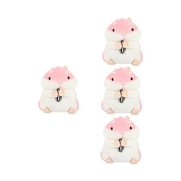 ibasenice 3 Pièces Jouet en Peluche Hamster Coussin Hamster Câlin en Peluche Peluches pour Hamsters Animal en Peluche Hamster