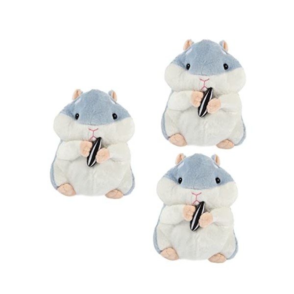 ibasenice 3 Pièces Jouet en Peluche Hamster Coussin Hamster Câlin en Peluche Peluches pour Hamsters Animal en Peluche Hamster