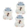 ibasenice 3 Pièces Jouet en Peluche Hamster Coussin Hamster Câlin en Peluche Peluches pour Hamsters Animal en Peluche Hamster