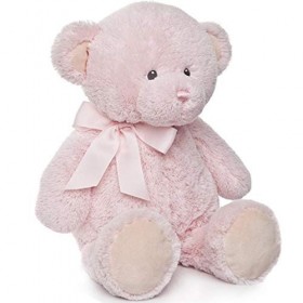 Peluches Marca Española- Little Teddy Plush with Ribbon 37 cm 844/2R, Cranberry
