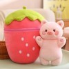 Nouveau Kawaii Lapin Peluche Jouet Peluche Fruits Fraise Oreiller Lapin Cochon Tapis Jouet Fille Enfants Cadeau D’Anniversair