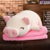 Cochon Doux Peluche Poupée Peluche Cochon Jouet Animal Doux en Peluche Chauffe-Mains Oreiller Couverture Enfants Confort Cade