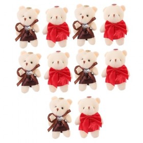 ibasenice 20 Pièces Ours Poupée Pendentifs De Sac Ours en Peluche Pendentifs Animaux en Peluche Mini Ours Commun Jouets en Pe